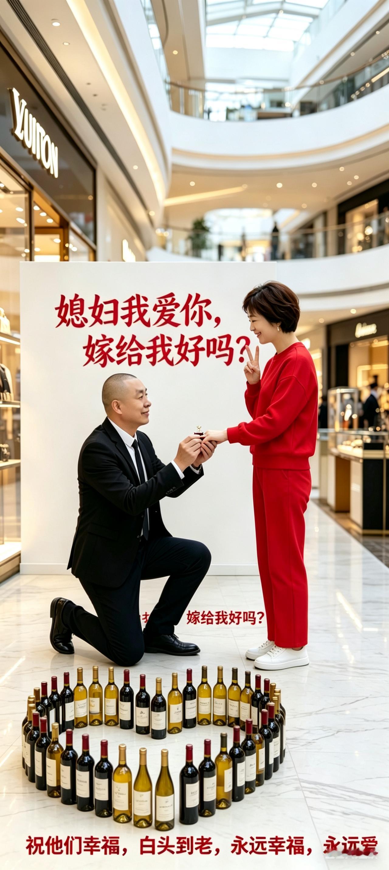 红衣浅笑意绵绵，
轻靠身旁暖心田。
眉眼含情姿温婉，
举止端庄惹爱怜。
相逢一笑