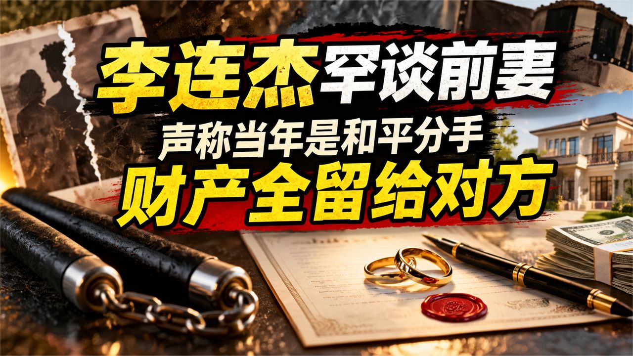 李连杰罕谈前妻，声称当年是和平分手，财产全留给对方