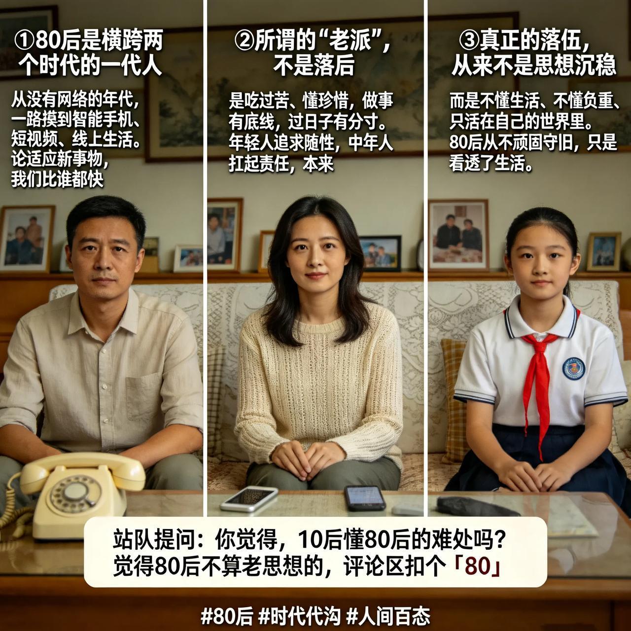现在的10后，真的太敢说了。
直言评价80后：满脑子老年人思维，思想落后又死板。