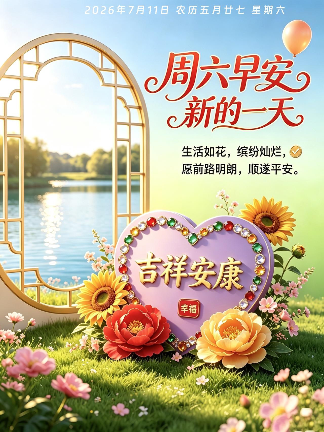 周六早安 新的一天 快乐健康