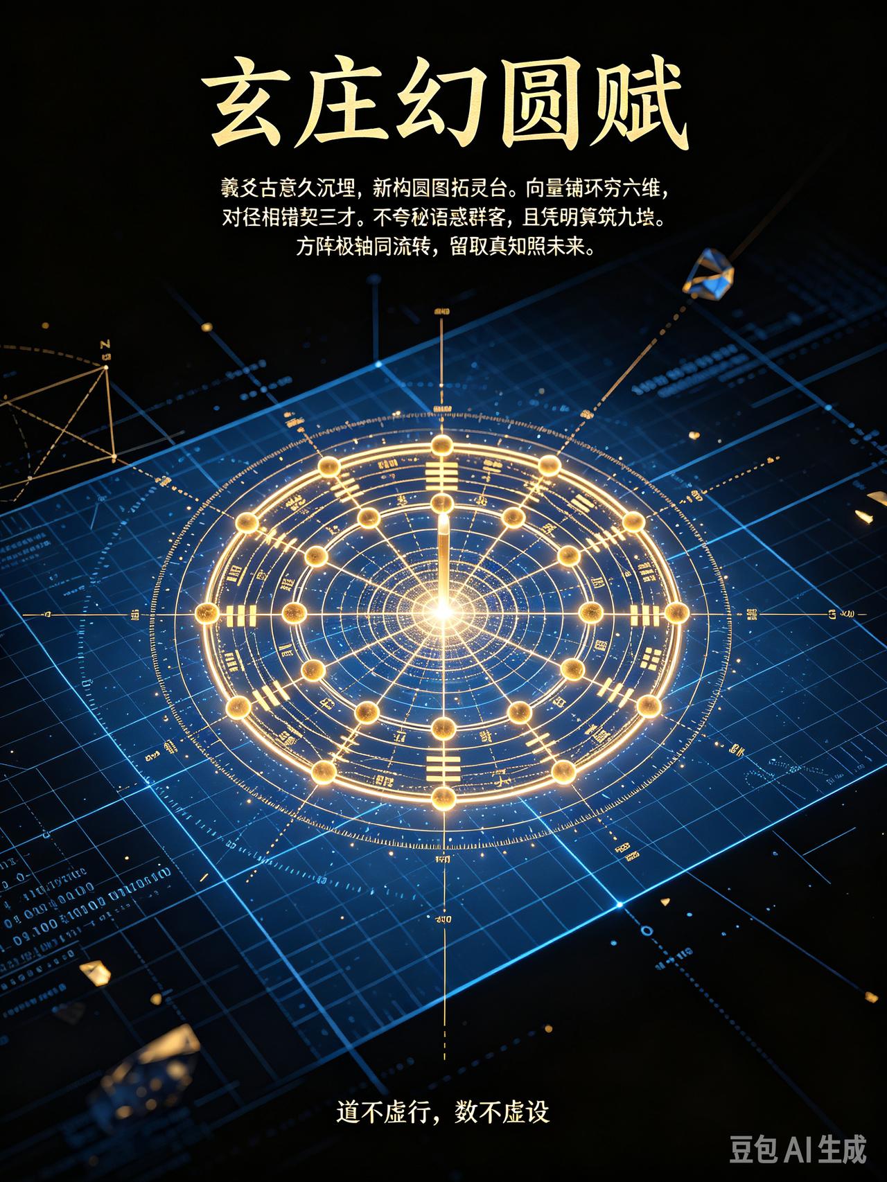 三千象数沉埋尽，六维拓扑启新篇

玄庄幻圆赋（附诗）
 
六爻肇启，溯羲文之远徽