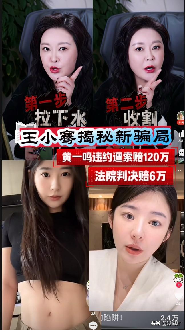 主持人王小骞近期在视频中揭秘了一条直播行业骗局黑色产业链，其运作套路与网红黄一鸣