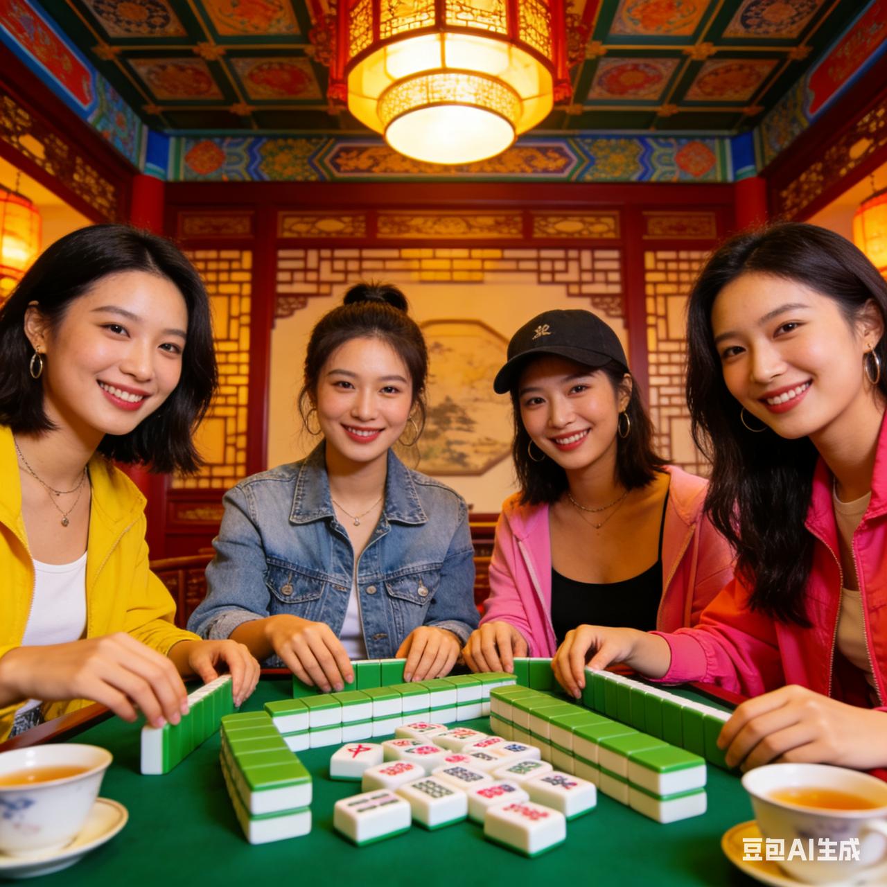 太阳下山就来搓麻。

刚才散步的时候，看到有一家店铺，他的店铺里头有个标语叫“太