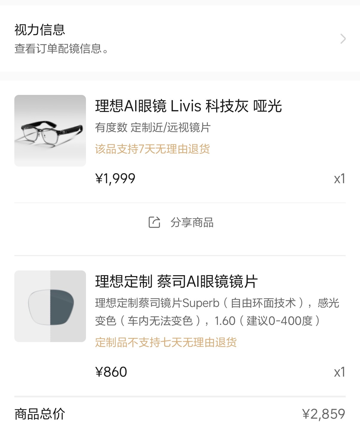 终于抢到我想要的哑灰带度数变色的理想眼镜了！怎么办？我还缺台理想要是李杰灵那台美