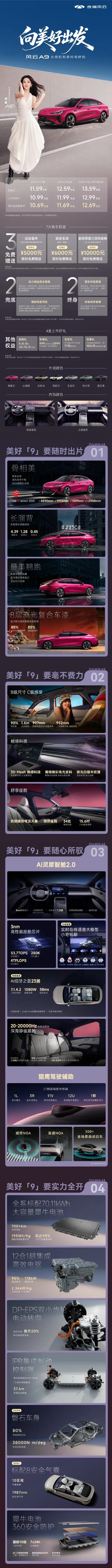 一图看懂奇瑞风云A9，这个配置和价格，大家觉得如何！杨紫今天也来现场，真的是从小