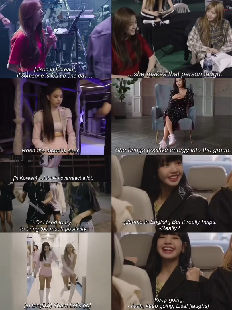 LISA  之前纪录片里队友就提到过“如果有一天有人觉得心情很烦躁……她（Lis