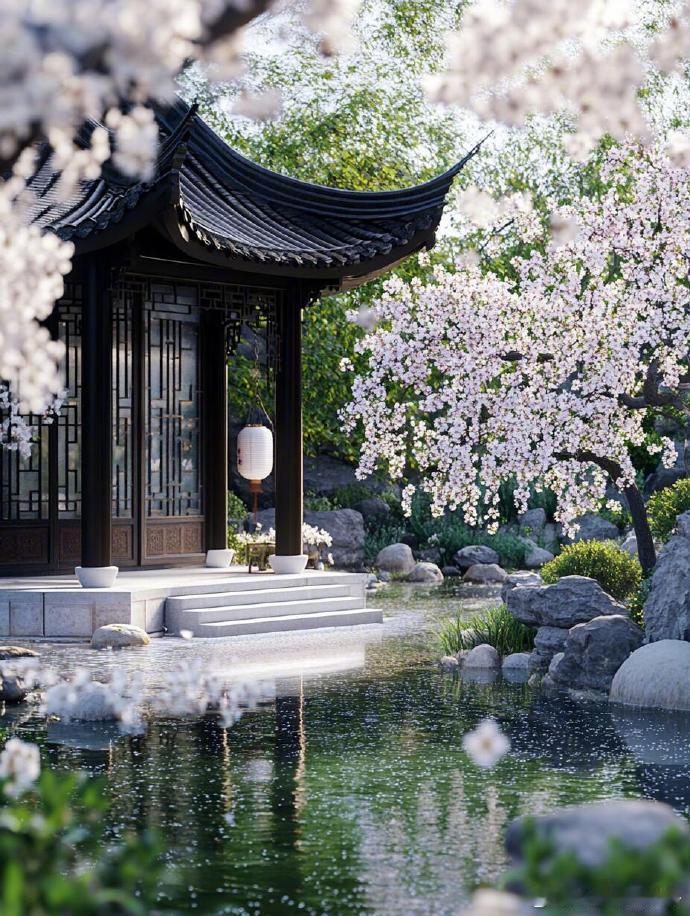 庭院深深，樱花如雨 ​​​