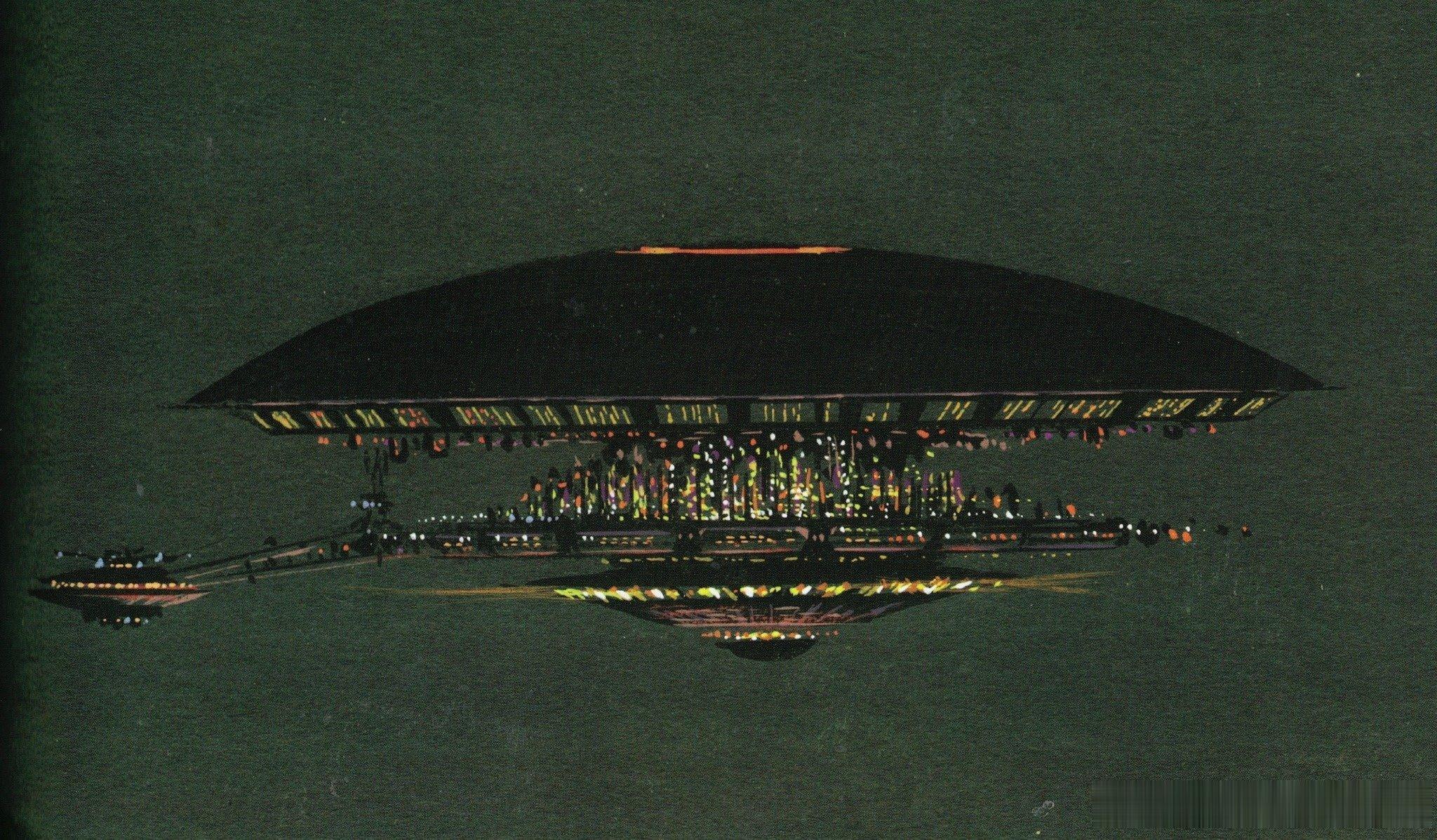 Ralph McQuarrie为《第三类接触》设计的概念图 ​​​