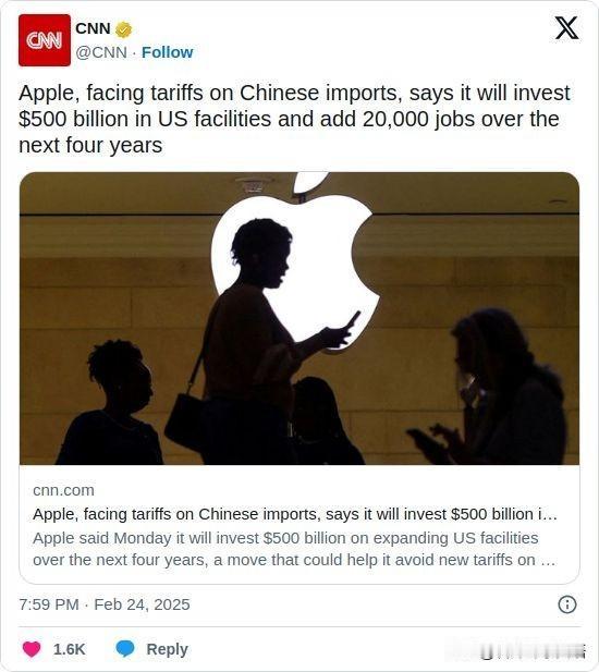 双语简讯：Apple, facing tariffs on Chinese im