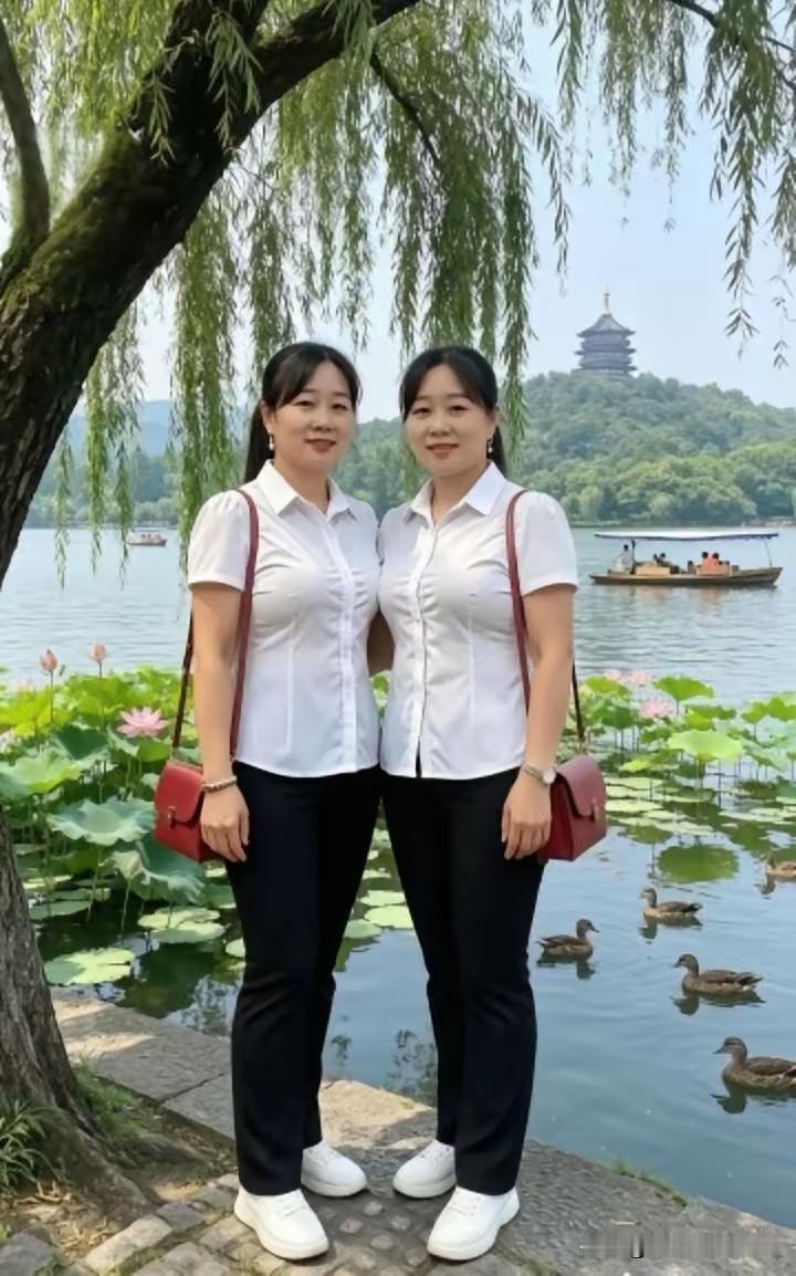 西湖边上的留念