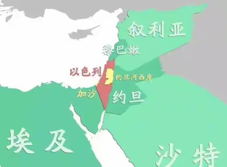 巴勒斯坦快没有了，如果大以色列计划成功，巴勒斯坦、黎巴嫩、叙利亚、约旦都纳入以色