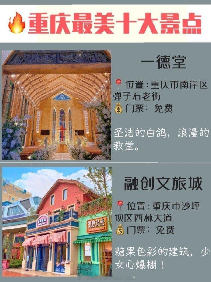重庆打卡地【重庆攻略】十大最美景点合集‼️值得收藏 等疫情稳定，天气凉爽就去拍照