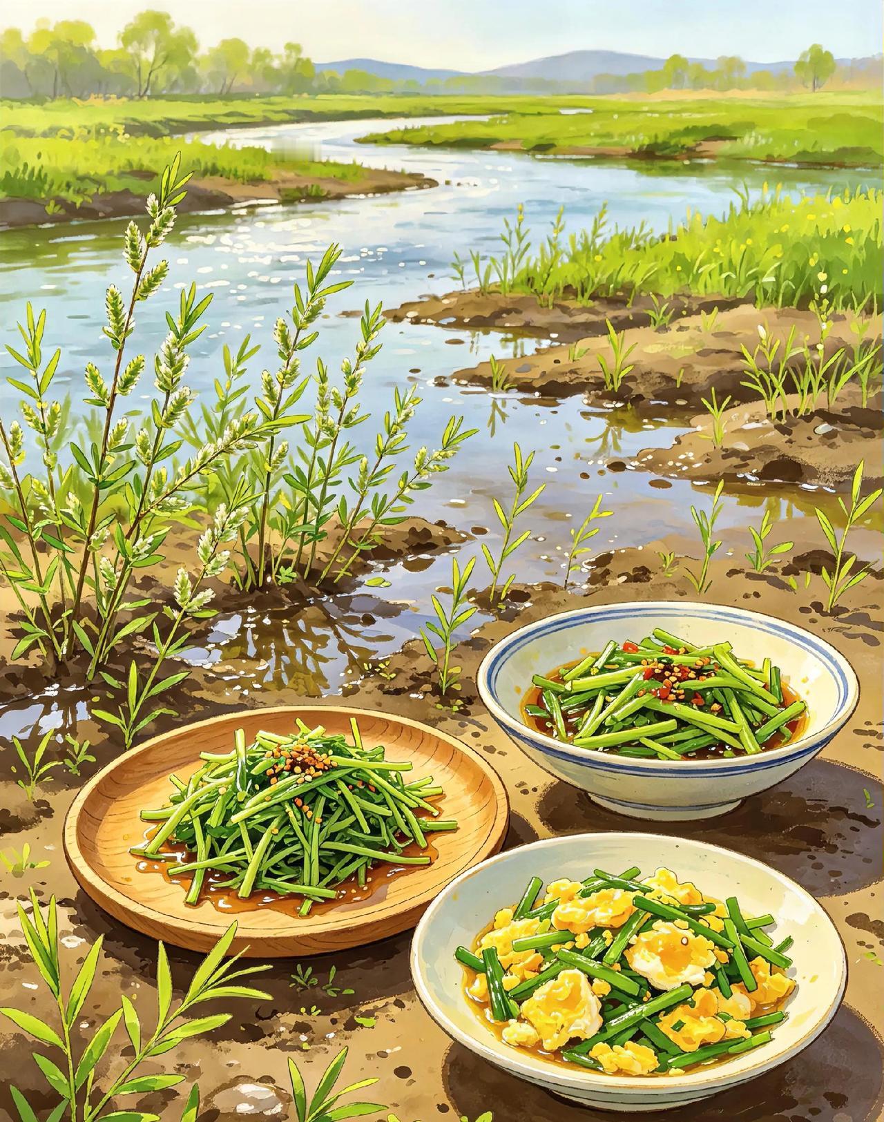 北方柳毫｜春日山野清鲜，天然养生野菜🌿
 
北方柳毫（柳蒿芽）是东北、华北春日