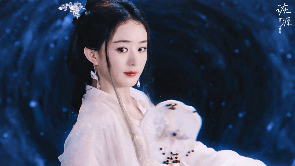 赵丽颖 《逍遥》碎梦仙君 / 动图EP12 新的白衣耶～～～摇扇 转头