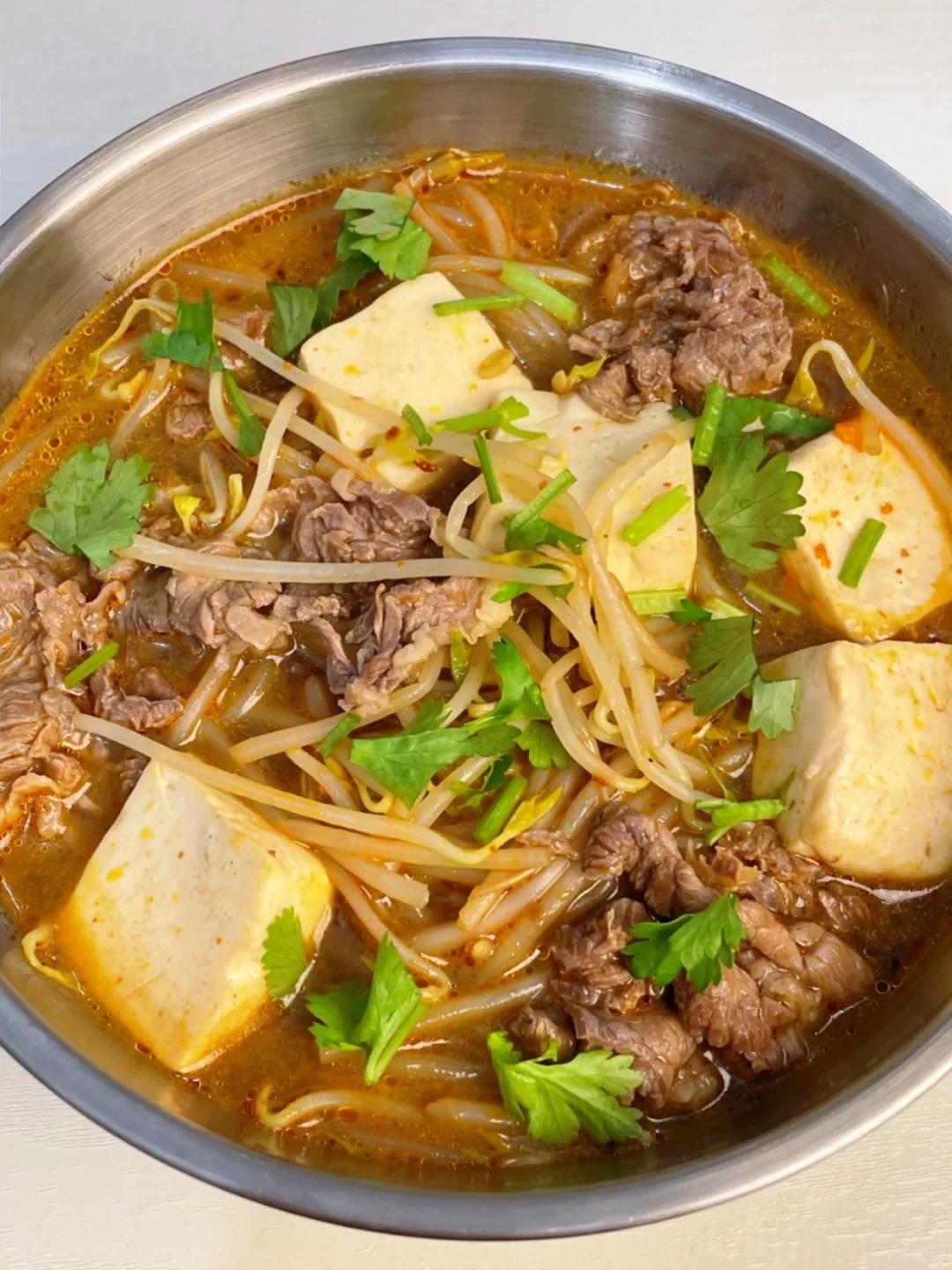 真挺好吃的，豆芽牛肉辣汤！ 豆芽和牛肉真的很配