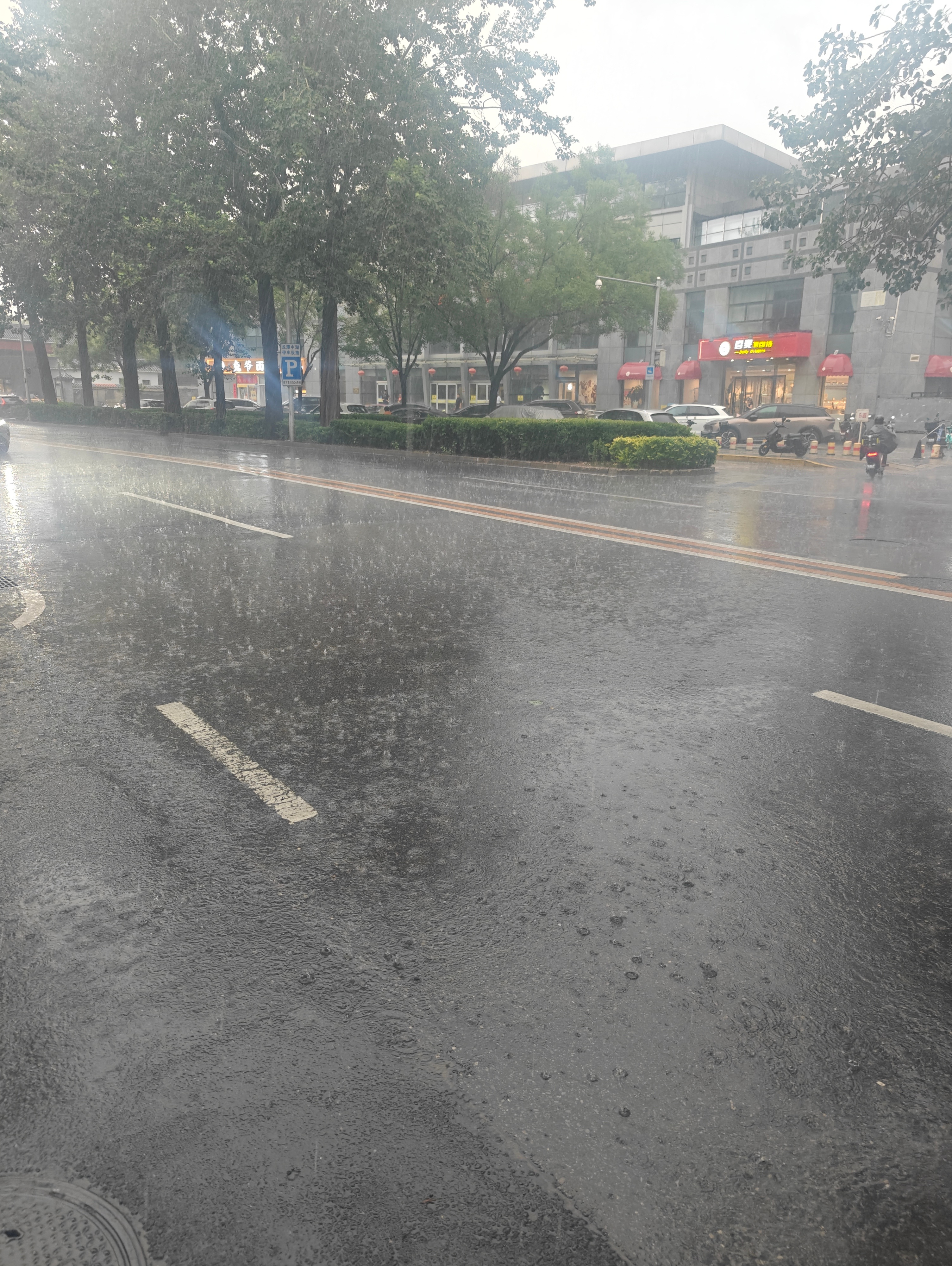 这个雨量打伞已经没有任何卵用 
