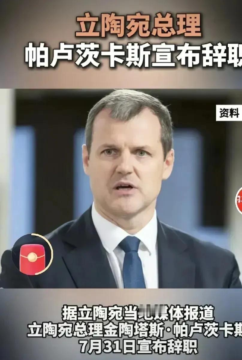 天不怕地不怕的立陶宛总理帕卢茨卡斯宣布辞职，帕卢茨卡斯和立陶宛总统瑙塞达一样是个