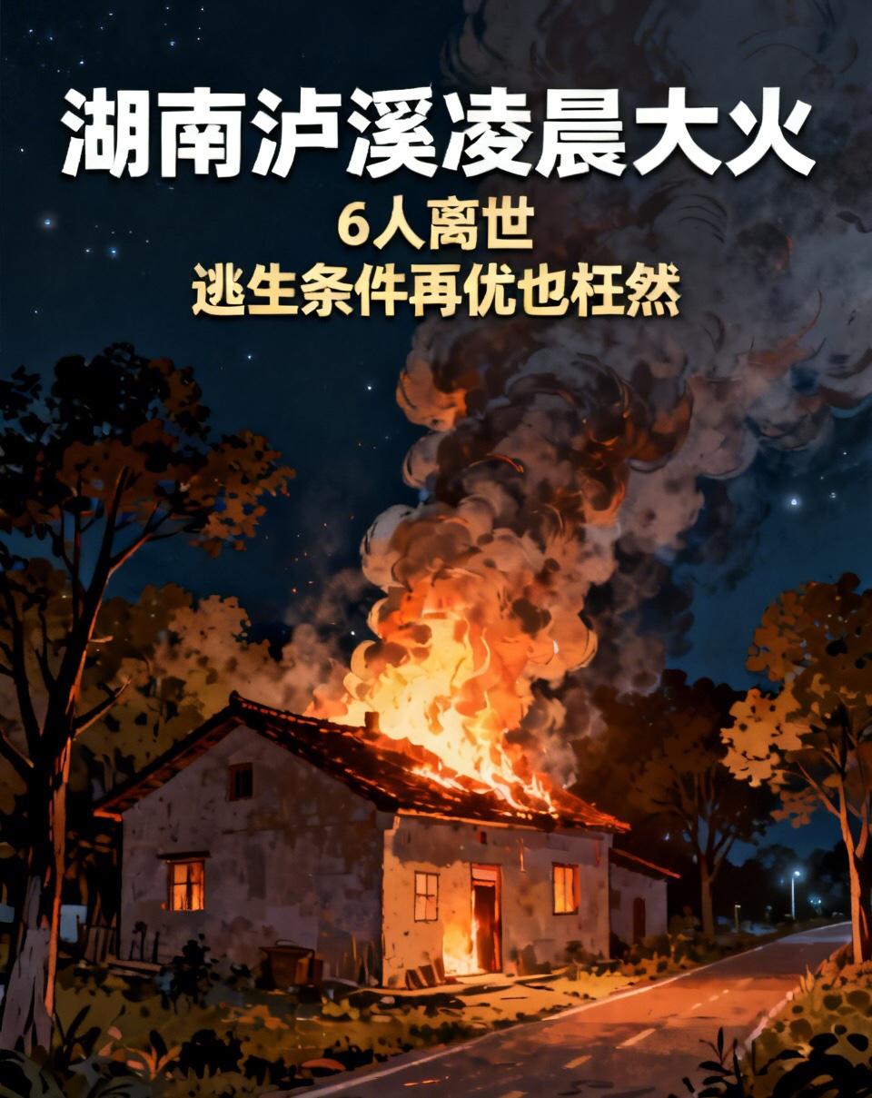 湖南泸溪凌晨大火致6人离世   明明一楼视野开阔   为何无一人逃生

有没有刷