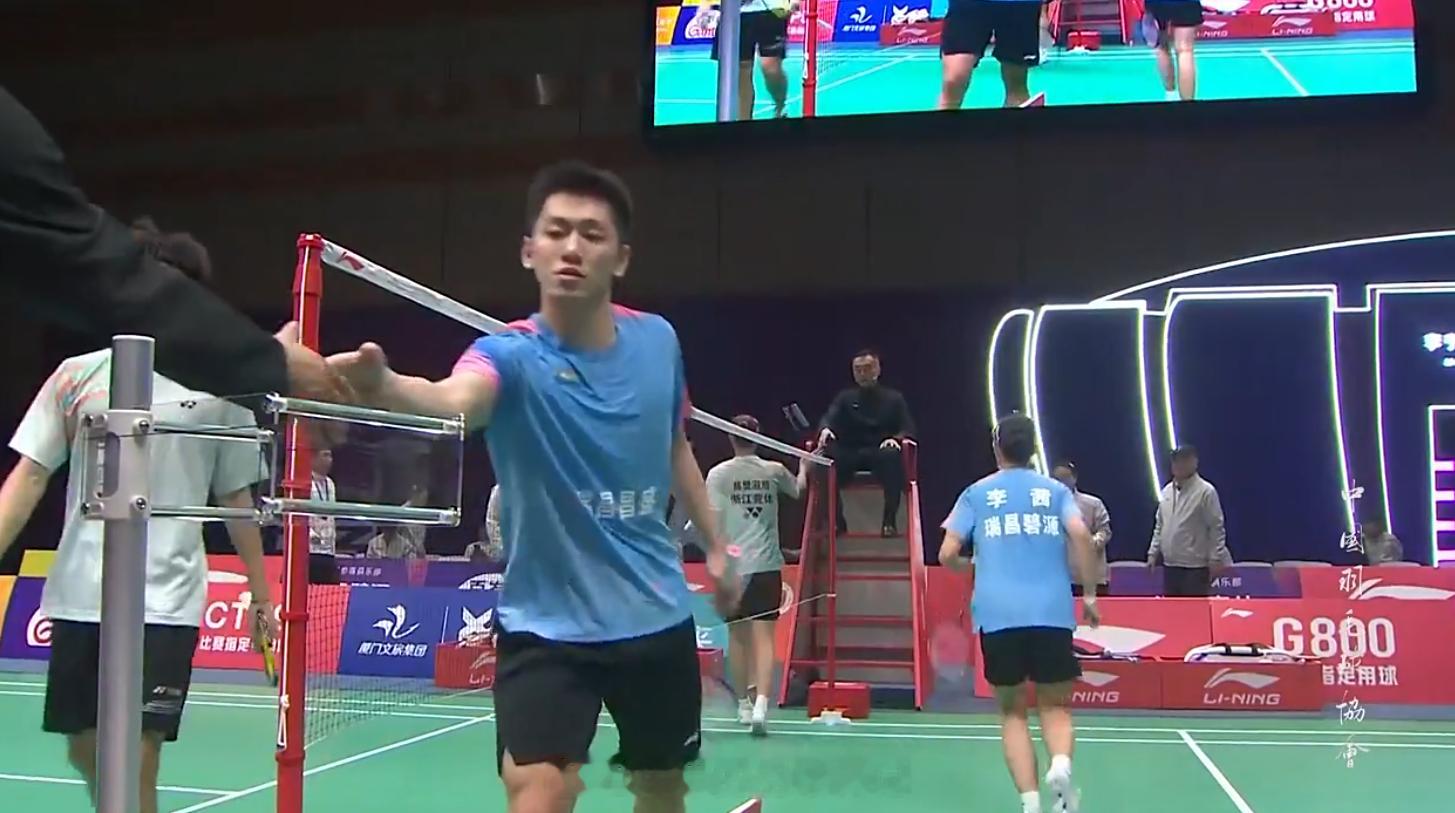 羽超联赛 瑞昌碧源 2-3 浙江竞体 女双 谭宁/陈芳卉 14-16 15-11