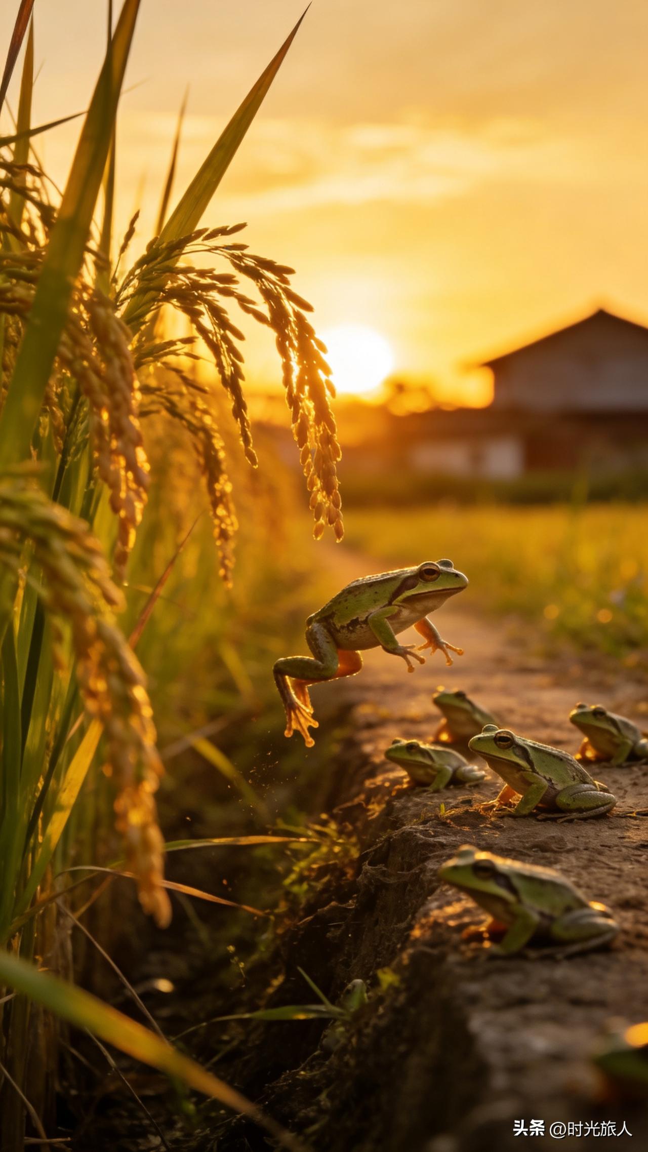 刚在路边散步，听见蛙声一片，晚风里全是青草味，脑子里突然蹦出一句顺嘴的话，越品越