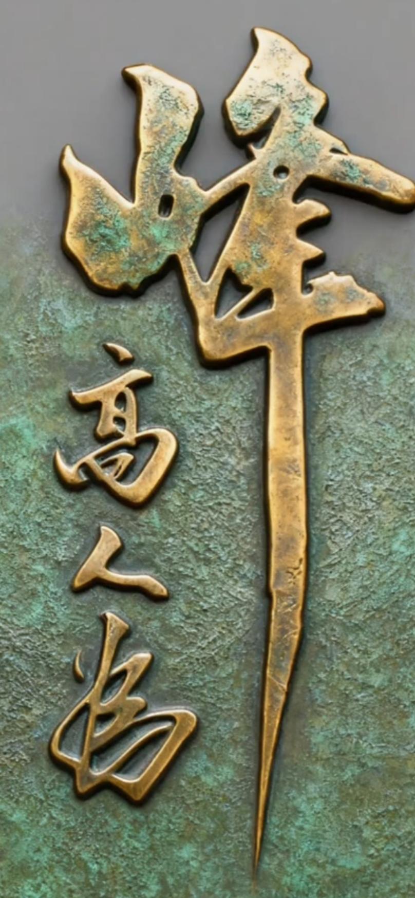高山仰止，景行行止。这铜板上写的是什么字？有人能读出来吗？听一下。[作揖]