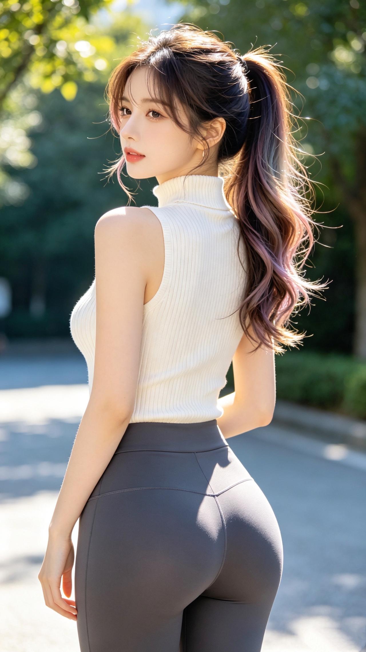 纯欲松弛感 气质美女秀出好身材 肤白貌美大长腿 明媚感穿搭 纯欲辣妹气质