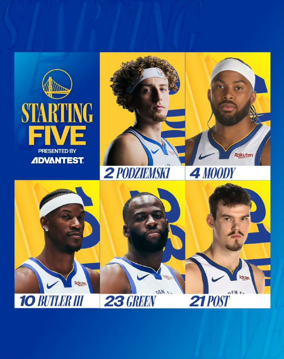 今日首发：波杰 穆迪 巴特勒 格林 波斯特这套首发在NBA算什么水平鹈鹕vs勇士