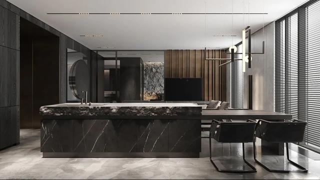 100㎡现代高级灰，低调端庄的设计，时尚优雅而高级