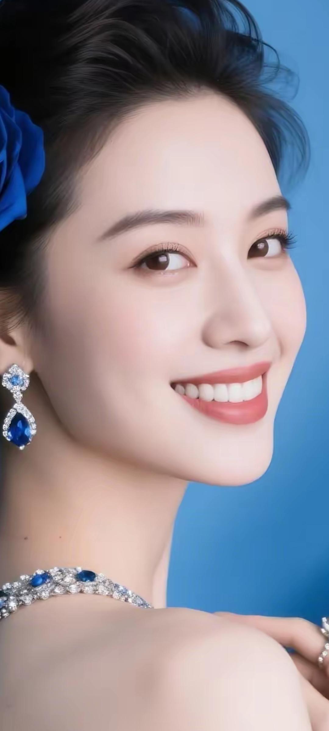 优雅蓝宝石，闪耀的蓝宝石耳环与项链，尽显高贵气质！💎✨