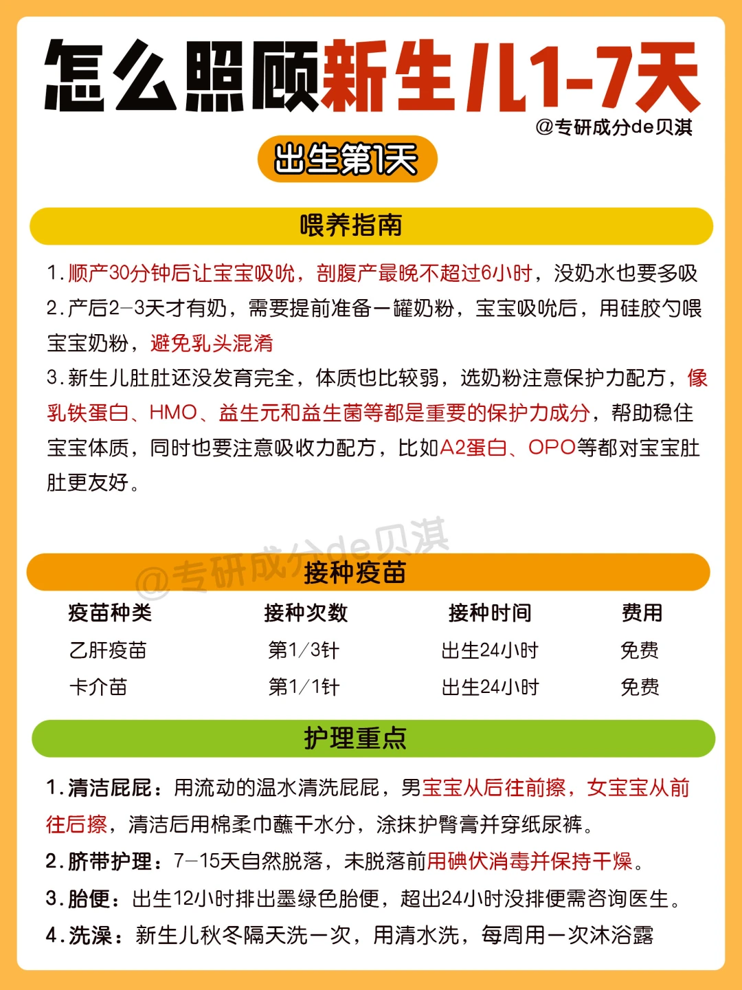新生儿出生1-7天怎么照顾‼️新手爸妈看这篇