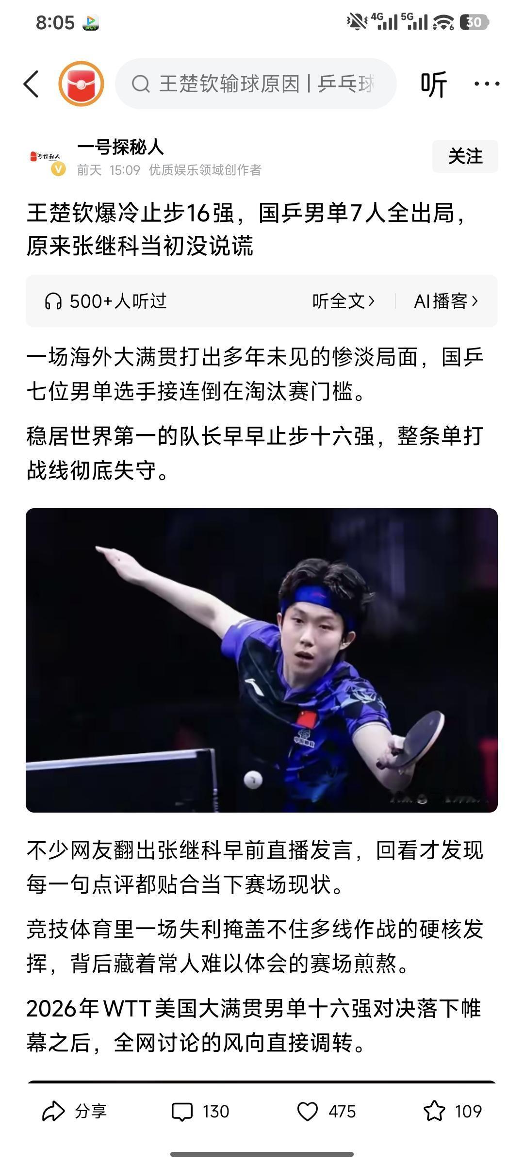 中国男乒7人无缘16强，世界第一王楚钦也进不了十六强，中国乒乓球怎么越来越像中国