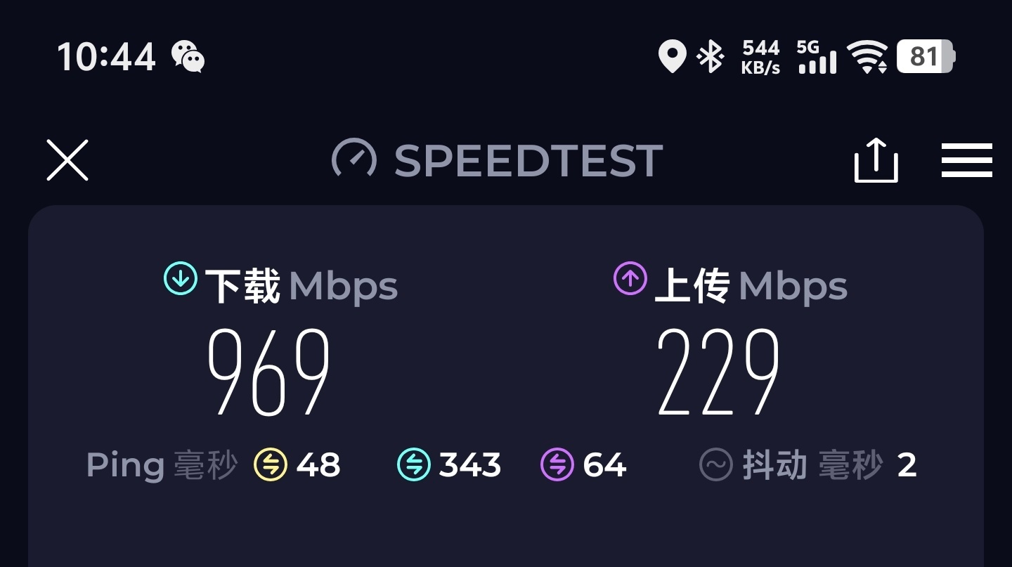 最近工作室换了 的千兆企业宽带，上下行速度大幅度拉升，工作效率蹭蹭蹭的呀[舔屏]
