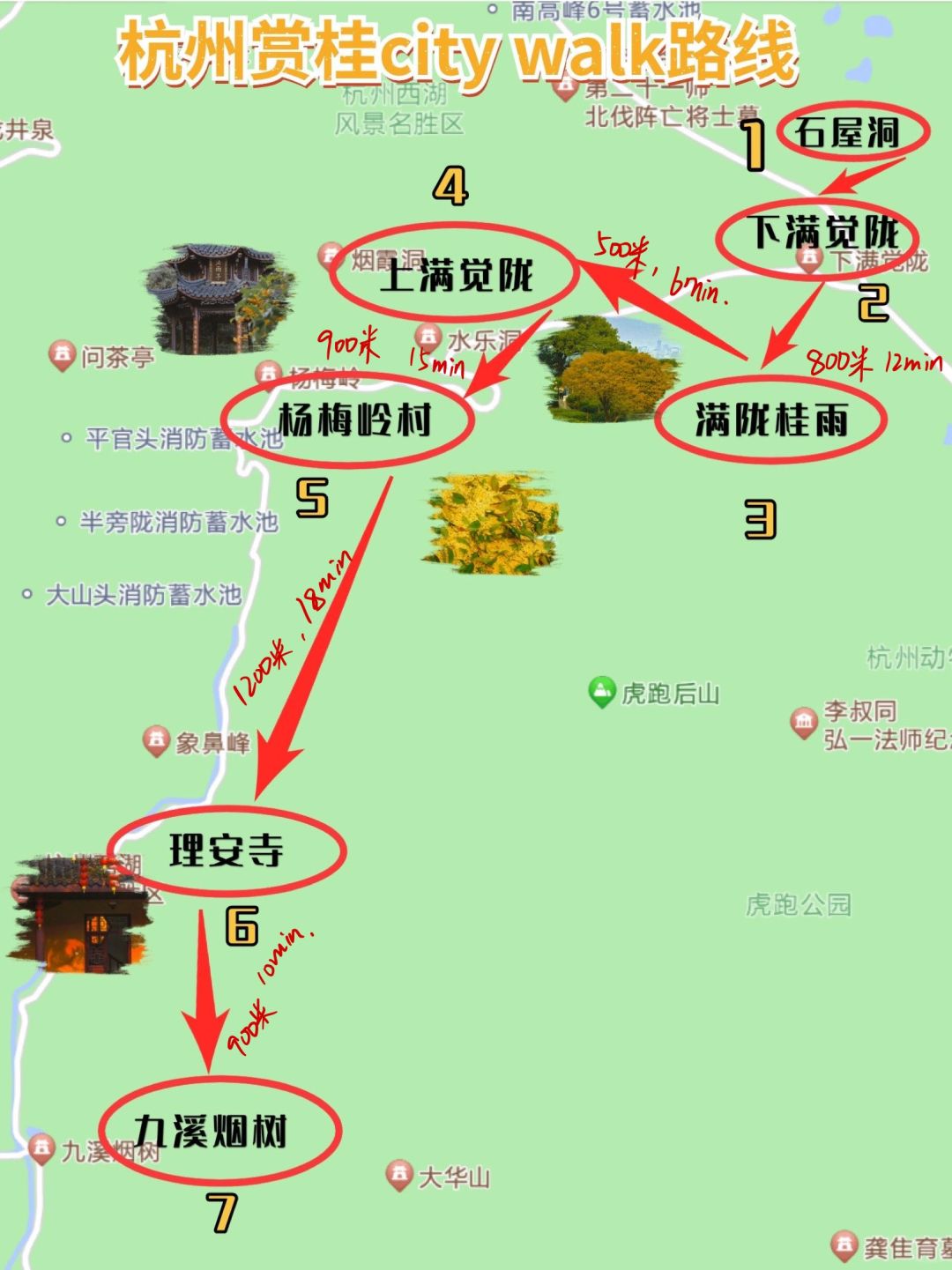 9-10月杭州赏桂citywalk 路线📍