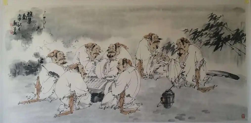 上联：七贤皆是逍遥汉
下联：[比心]

网络图片/诚谢侵删