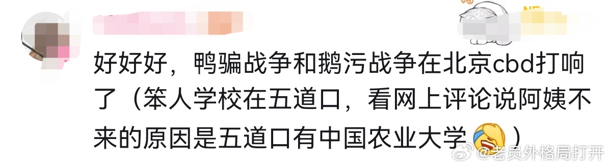 鹅腿阿姨刀到加拿大了，看到一个神评，鸭骗战争和鹅污战争在北京CBD打响了，笨人学