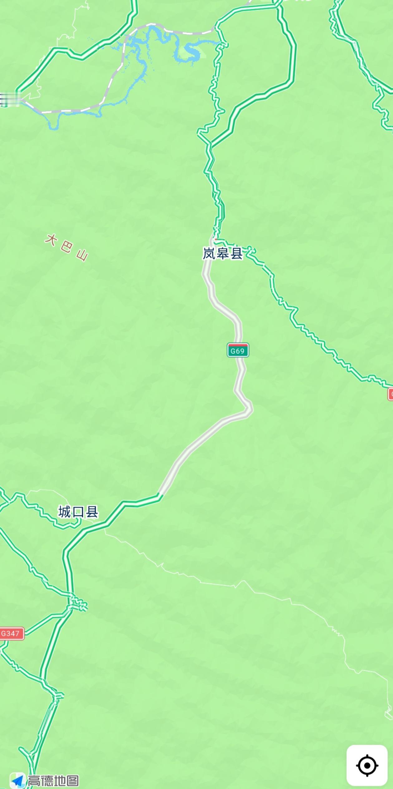 银百高速城岚段地图上明天就会变成绿色的了，目前还是灰色，意思是施工路段，实际上是