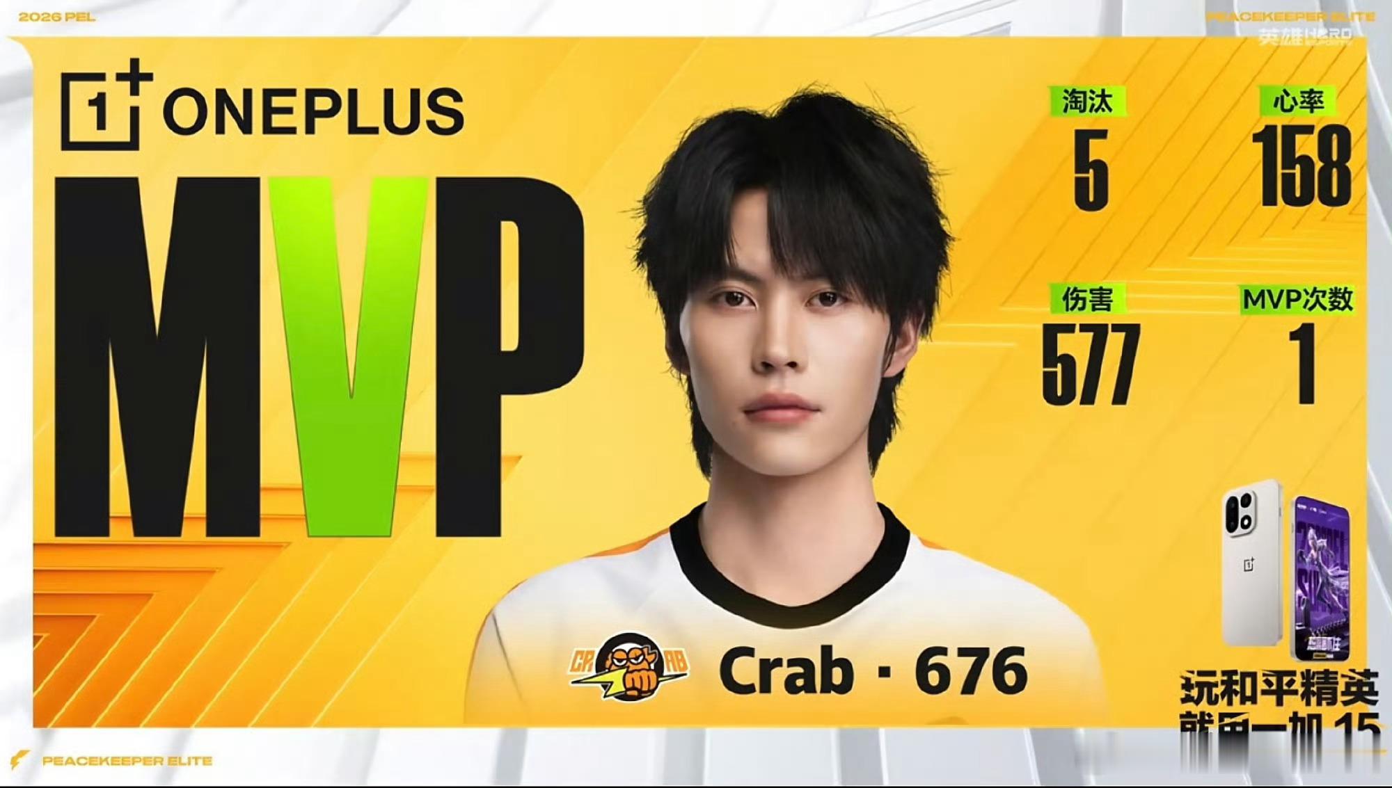 【里程碑】Crab · 676在2026PEL夏季赛达成联赛1000淘汰，本局以