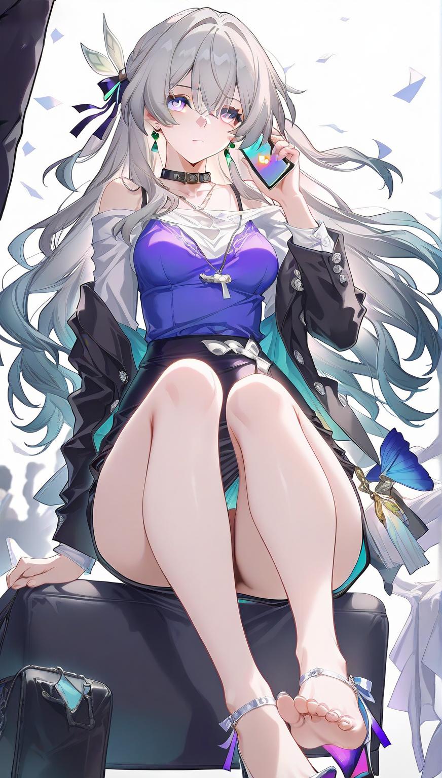 流萤 崩坏星穹铁道 二次元 ai绘画 游戏破壁计划