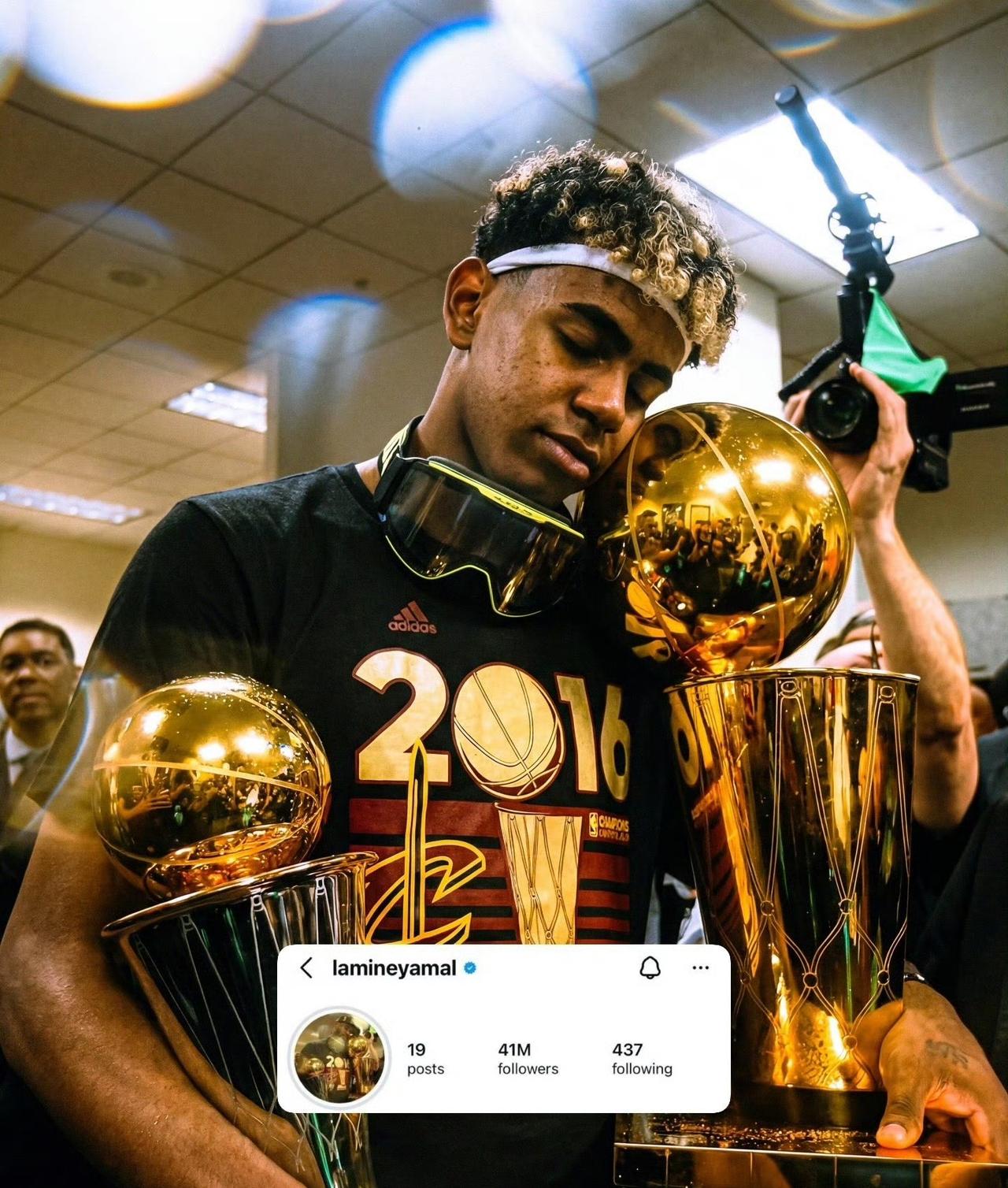 亚马尔竟然是詹姆斯的迷弟！欧冠1/4决赛巴萨0-2落后马竞，亚马尔将IG头像换成