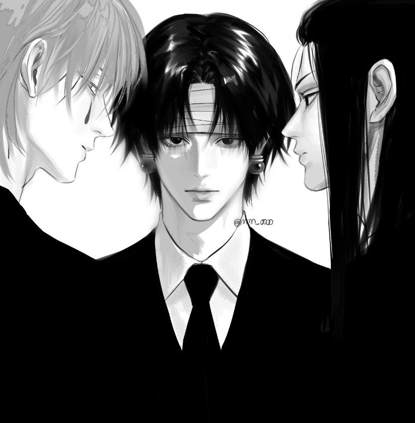 《全职猎人》三美，好权威的三张脸！绘：믕이 