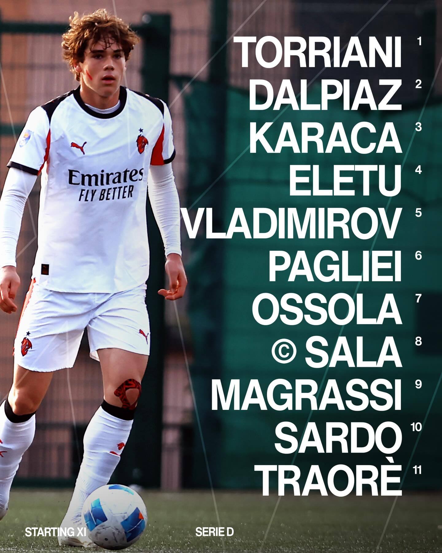 【首发阵容】 🔴⚫️ 2025-26赛季意丁联赛第27轮：Milan Futu