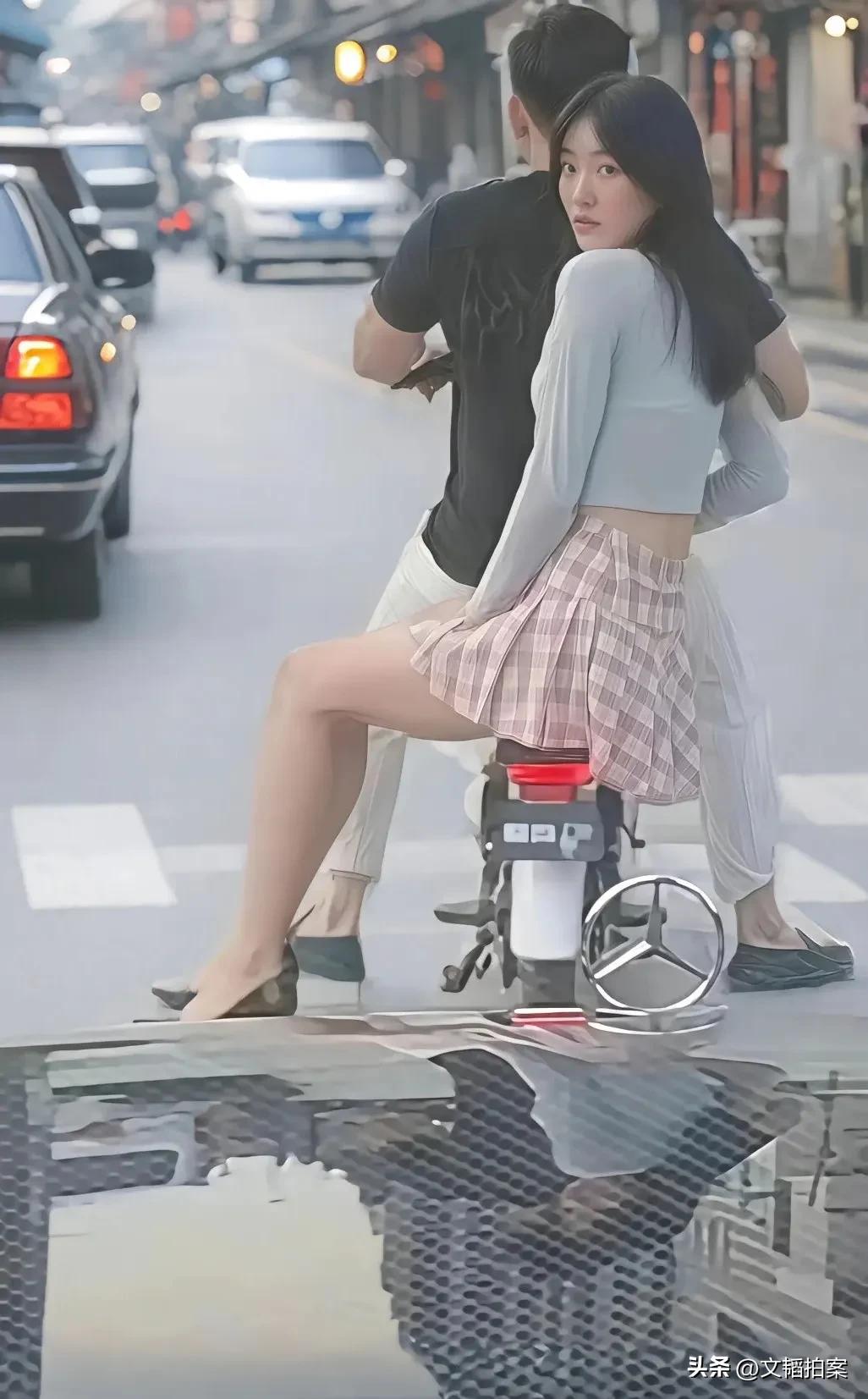 这张图的信息量太大了！如果你开着车，前面的女士投来这样一个意味深长的眼神。你能从