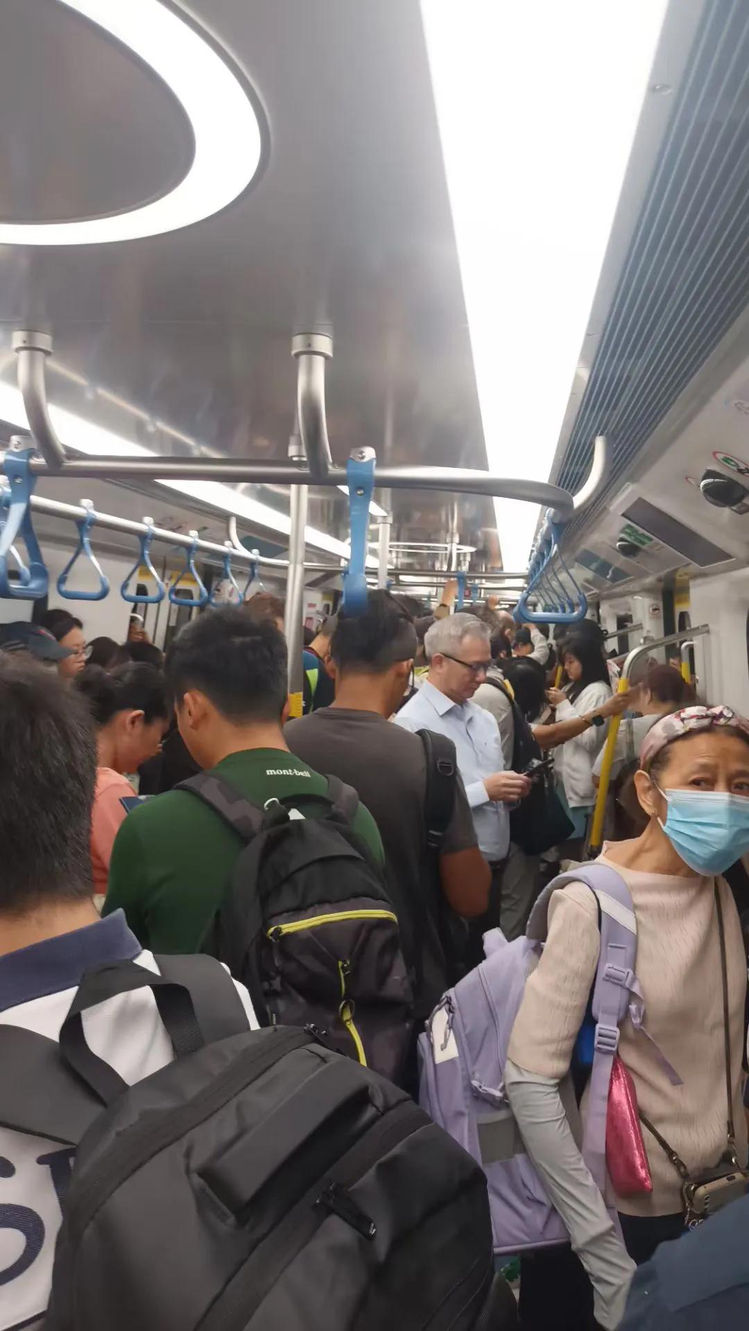 早晨上班峰段，香港地铁车厢水泄不通，但秩序井然，没有声浪，自省自律，这方面的习惯