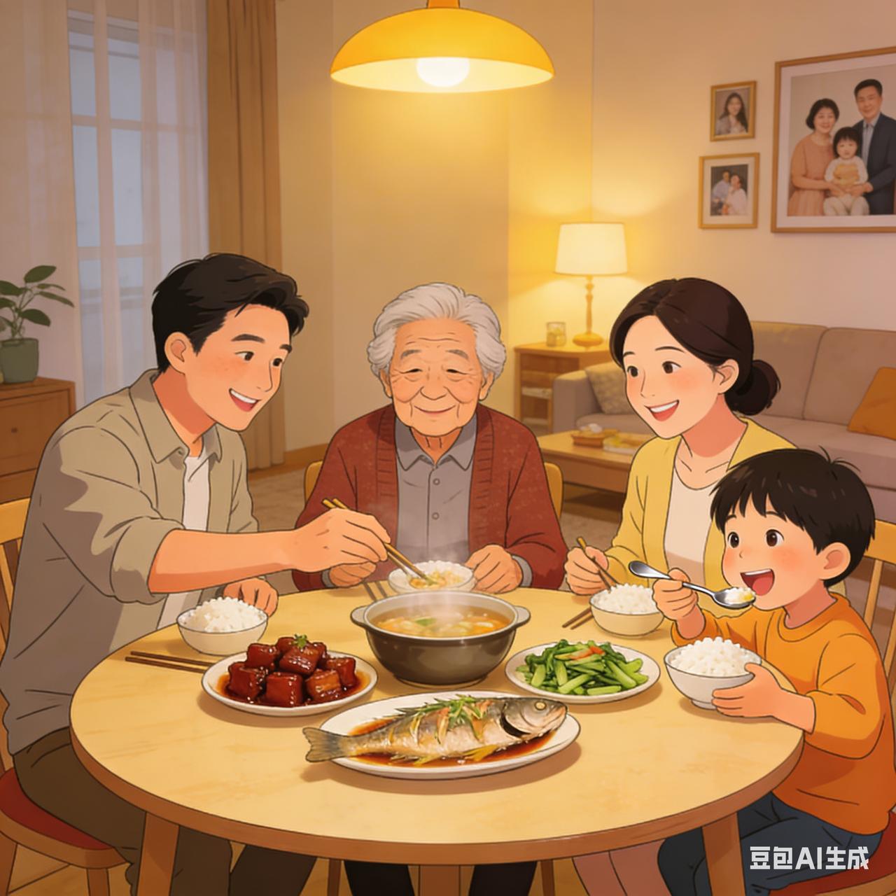 “老张，你下班去买什么呀？”

“我去买了煎包回家配稀饭。”

听到这样的对话，