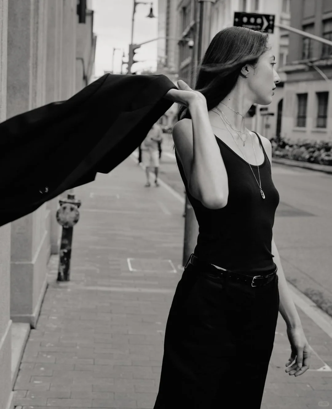 模特下班的路上…