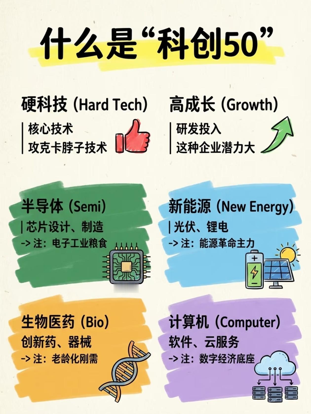 五张图讲透科创50：从是什么到怎么投，新手看完不踩坑
 
科创50到底是什么？为