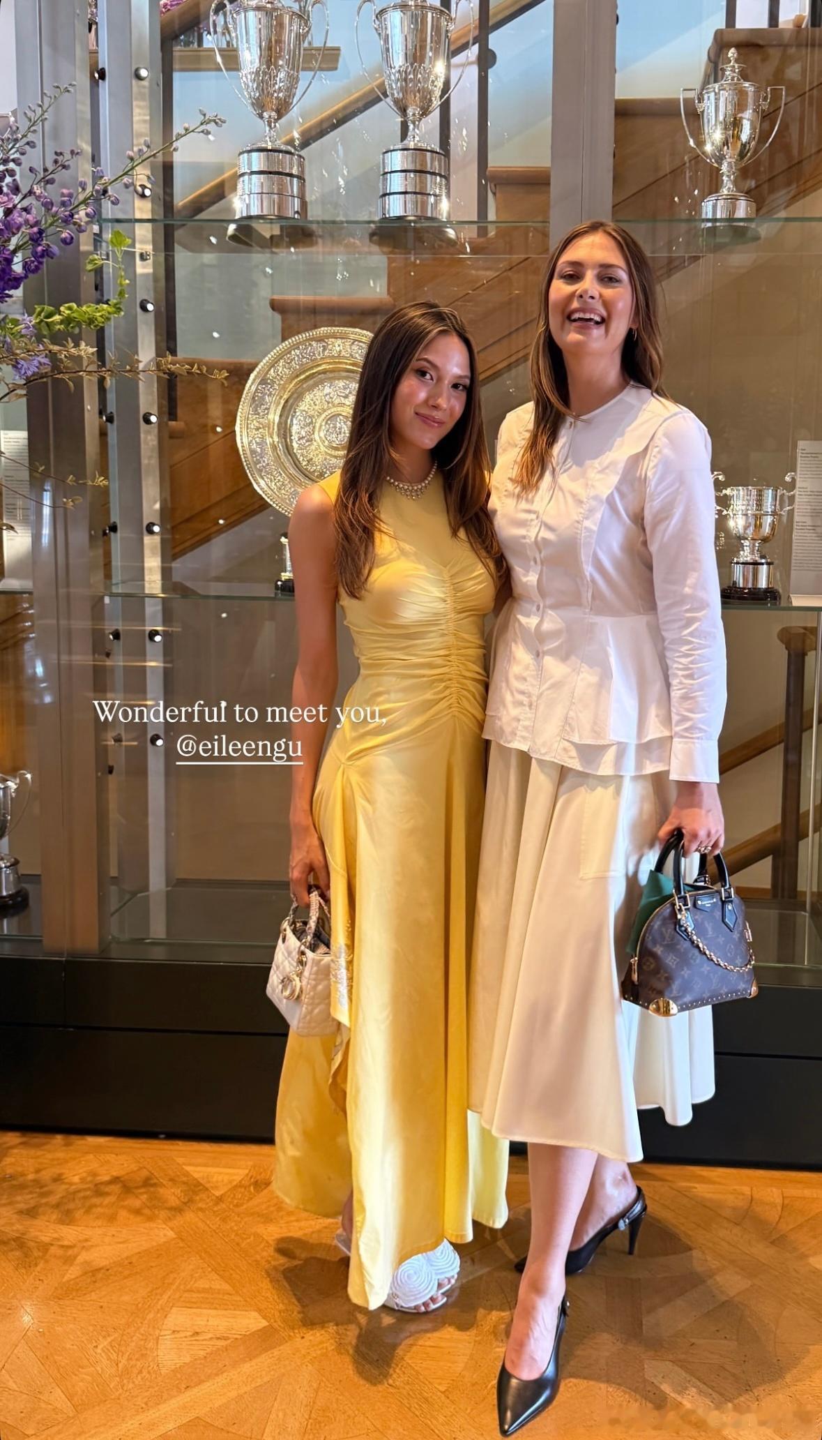 温网2026 莎拉波娃🤝谷爱凌！！！昨天温网2026女单决赛，两位都是被邀请来