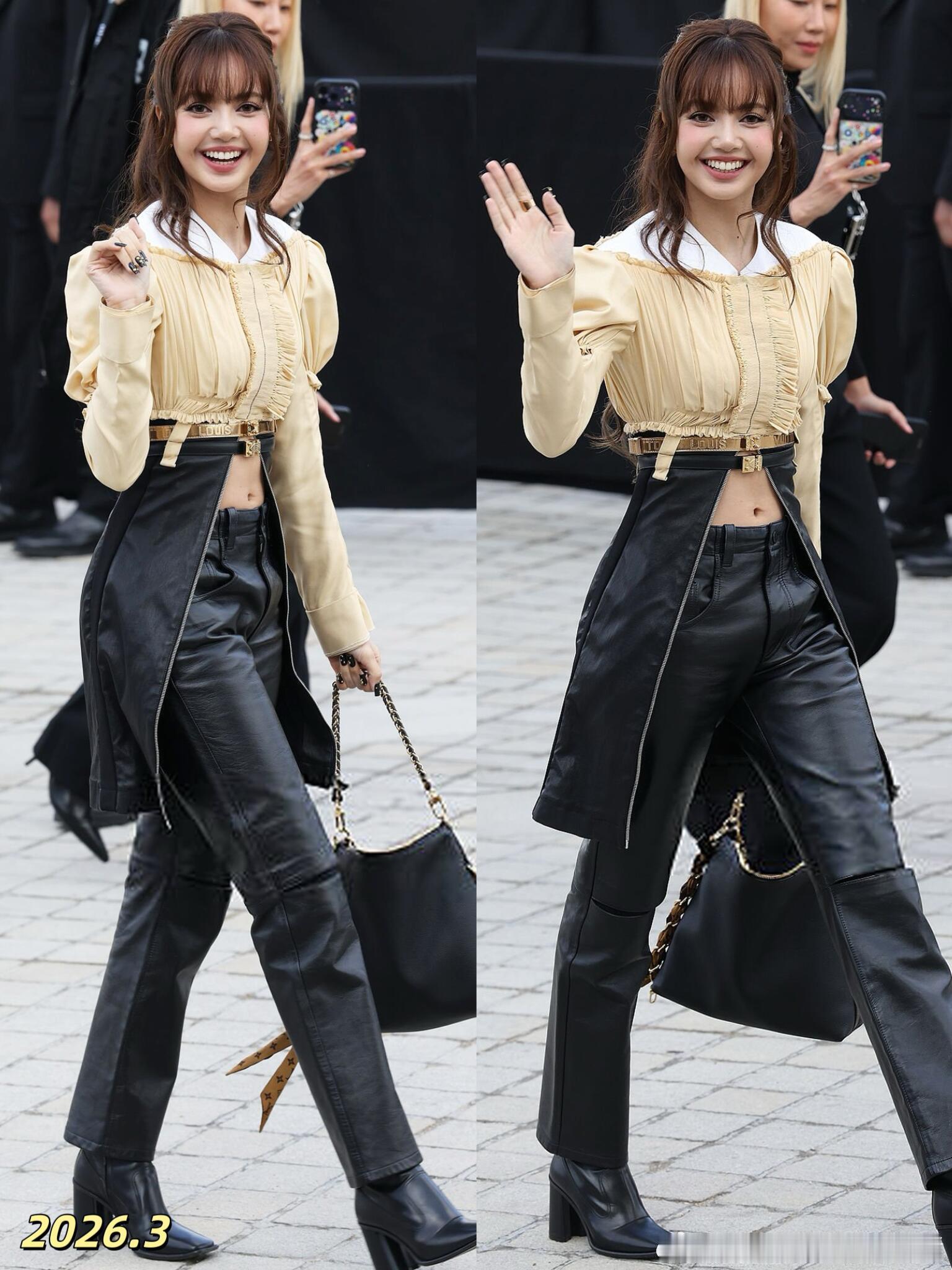 Lisa连续6次lv看秀造型💌次次交出高分答卷不打安全牌，lisa时装周的造型