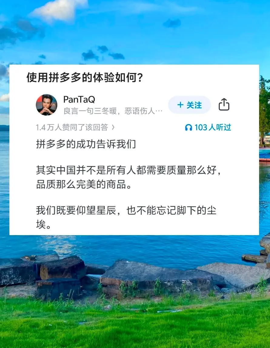 使用拼多多的体验如何？