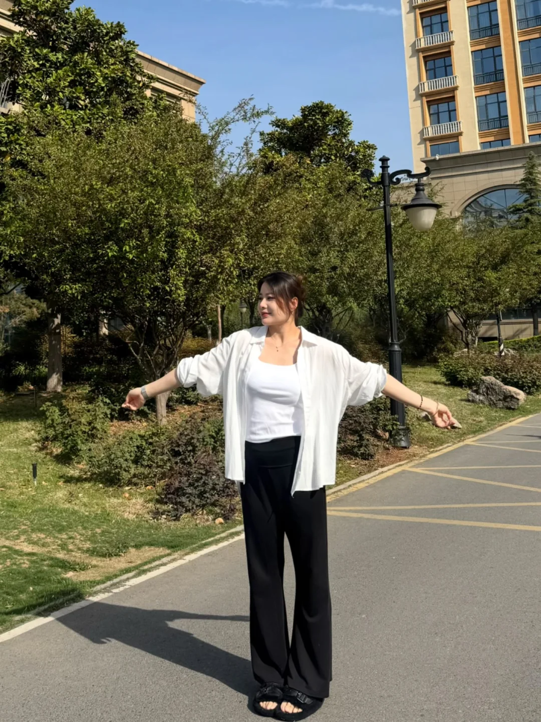 178cm160斤 孕期的松弛感 是白衬衫给的🌿